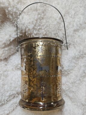 Home Essentials Metallic Gold Reindeer Lantern
